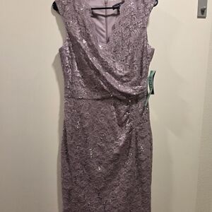 Jessica Howard Lace Midi Dress in Lavender